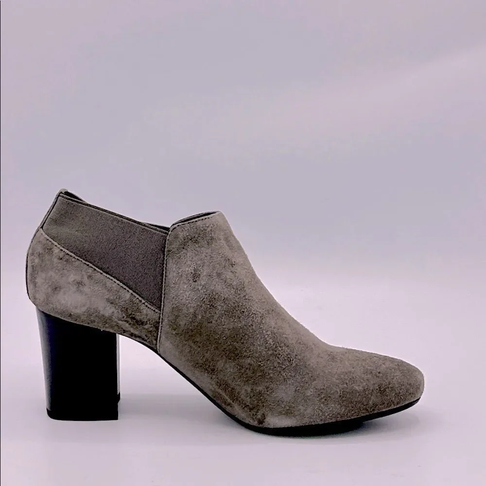 VANELI Suede Ankle Bootie 7.5 7.5M Grey Slip On